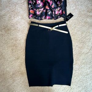 Guess bandage bodycon skirt